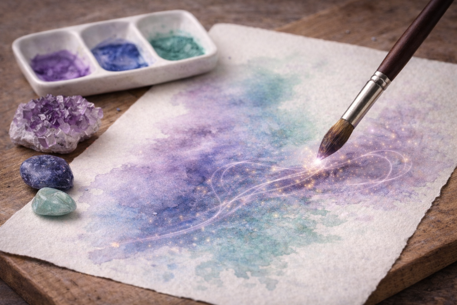 Crystal-Based Watercolor Pigments